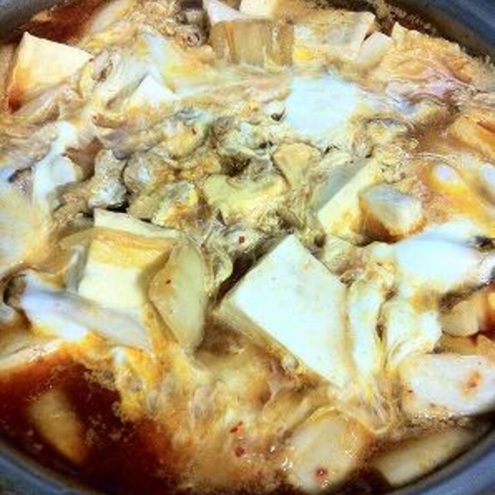 体温まる豆腐キムチ鍋